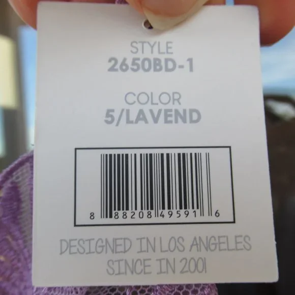 NWT sheer floral nighty panty set embroidered & sequin accents size S - Picture 10 of 14